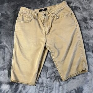 Vans Authentic Chino Relaxed Shorts Mens Size 30 Dirt Khaki Tan Custom Cutoff
